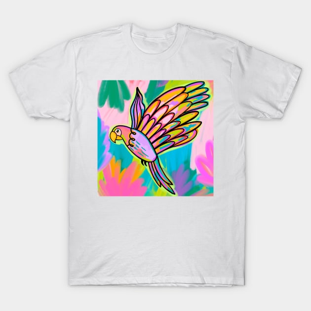 Wild Macaw T-Shirt by ANDREASILVESTRI